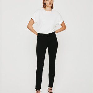 AG Prima Mid Rise Cigarette Skinny Jean Size 28 in Super Black
